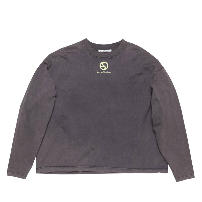 Acne Studios LOGO L/S T-SHIRT, Faded Black