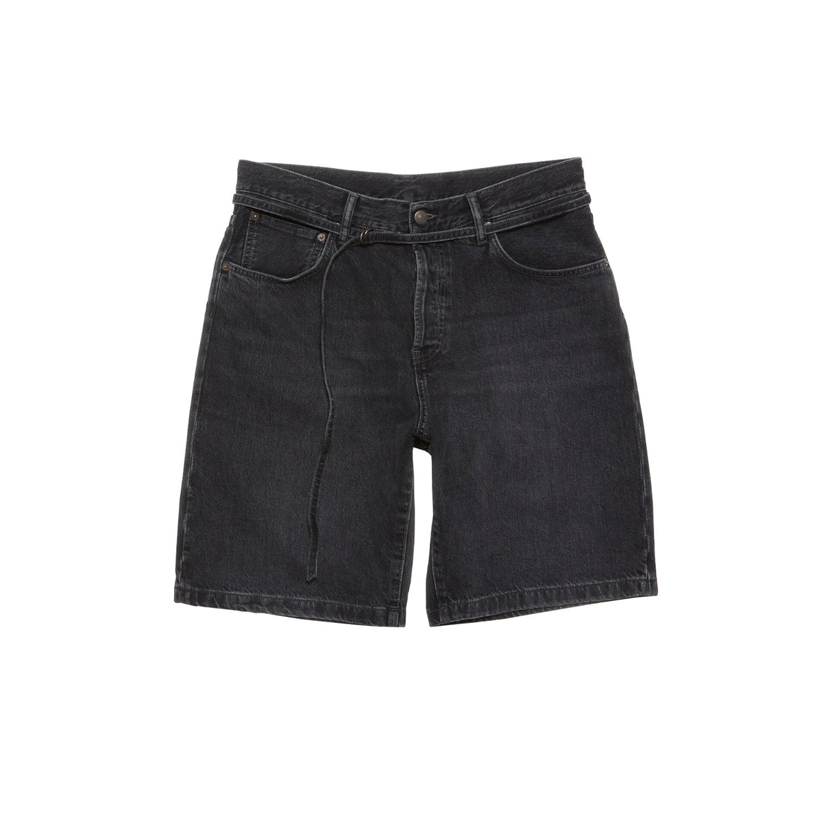 Acne Studios LOOSE FIT DENIM SHORT, Black