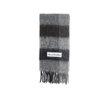 Acne Studios MOHAIR CHECKED SCARF, Dark Black/Grey