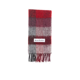 Acne Studios MOHAIR CHECKED SCARF, Red/Black