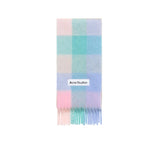 Acne Studios MOHAIR CHECKED SCARF, Baby blue/Pink/Aqua