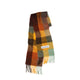 Acne Studios MOHAIR CHECKED SCARF, Chestnut Brown/Yellow/Green