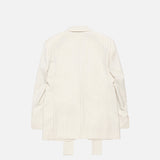 Acne Studios PINSTRIPE SUIT JACKET, Cream Beige