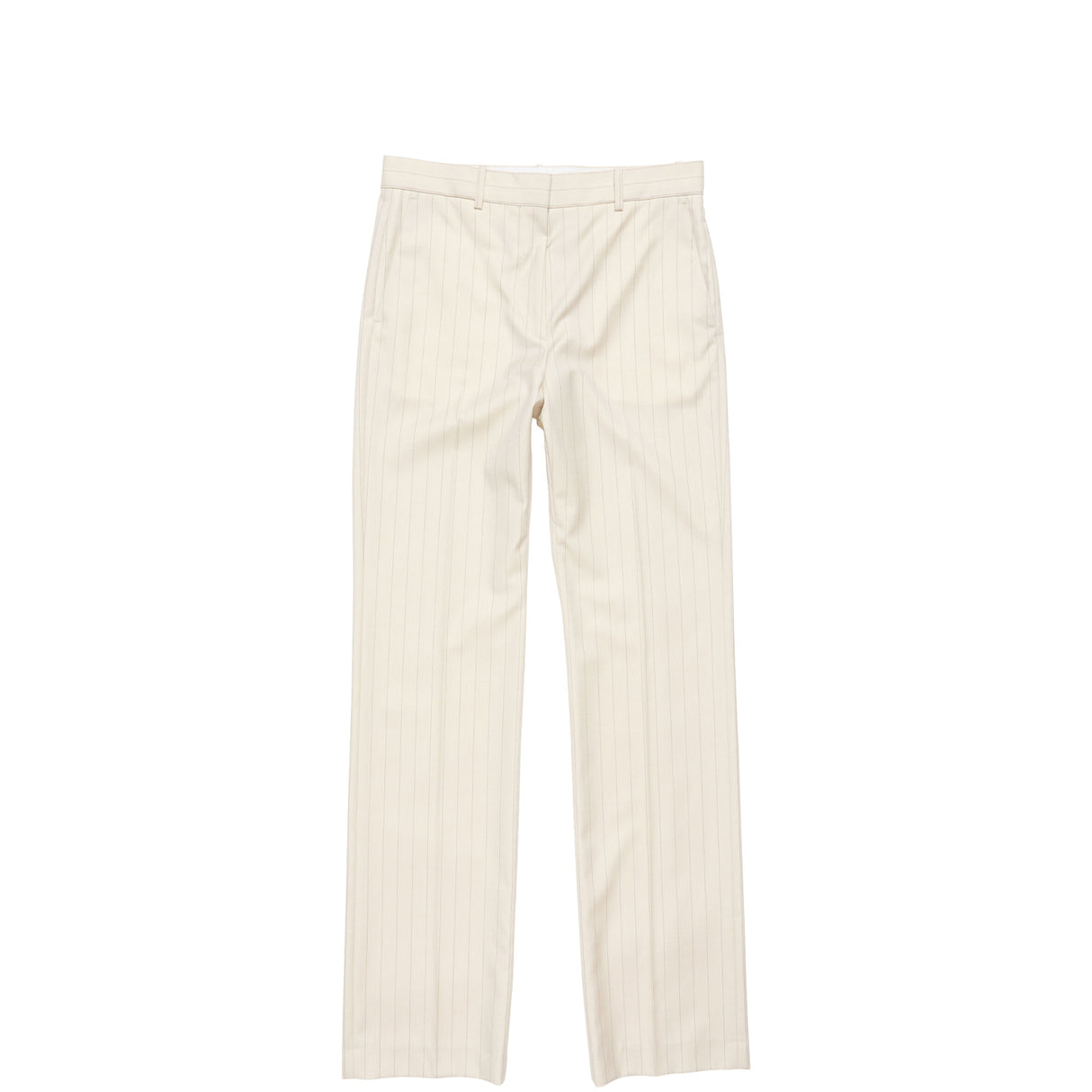 Acne Studios PINSTRIPE WOOL TROUSER, Cream Beige