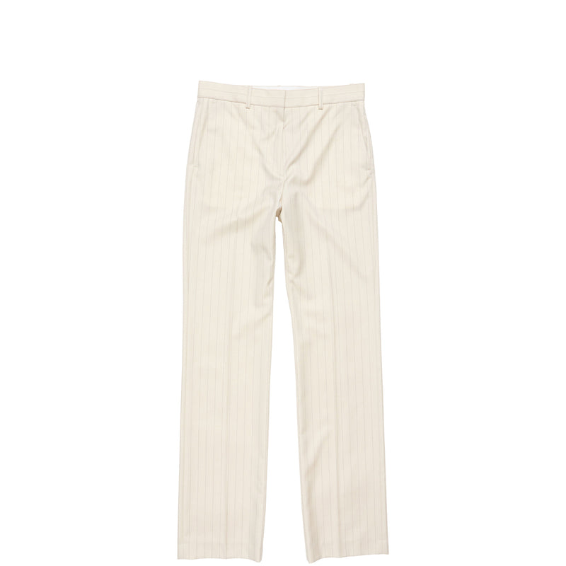 Acne Studios PINSTRIPE WOOL TROUSER, Cream Beige