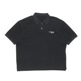 Acne Studios S/S WASHED LOGO POLO SHIRT, Black