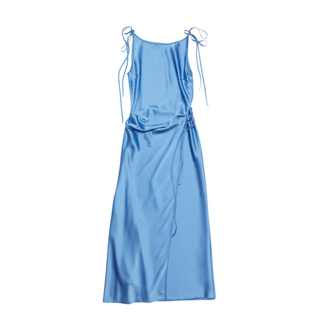 Acne Studios SATIN STRAP DRESS, Sky Blue - Image 1
