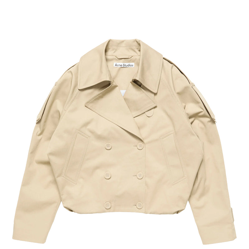 Acne Studios SHORT TRENCH COAT, Pale Beige