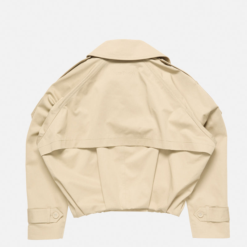 Acne Studios SHORT TRENCH COAT, Pale Beige