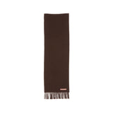 Acne Studios SKINNY WOOL SCARF, Brown Melange