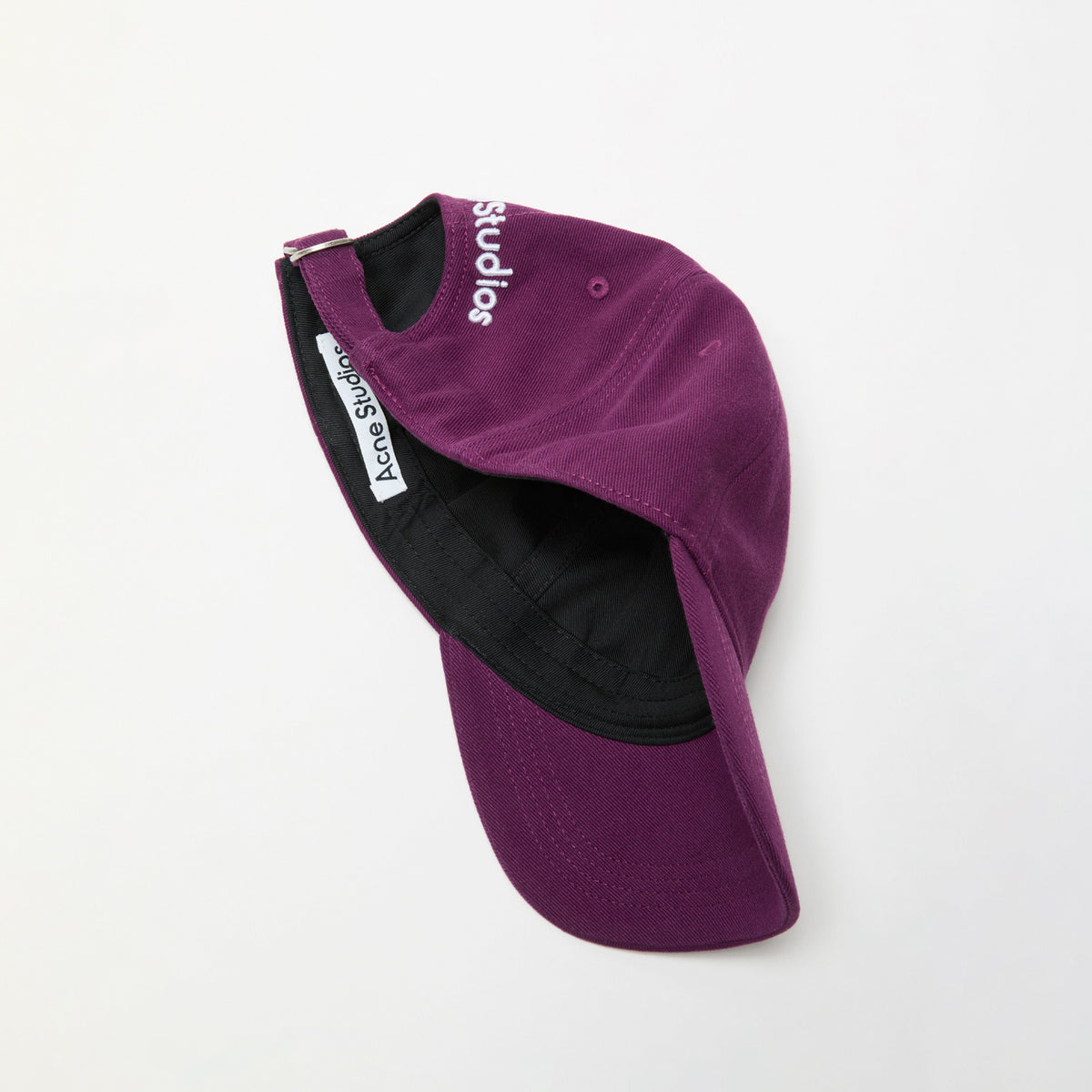 Acne Studios TWILL LOGO CAP, Berry Purple