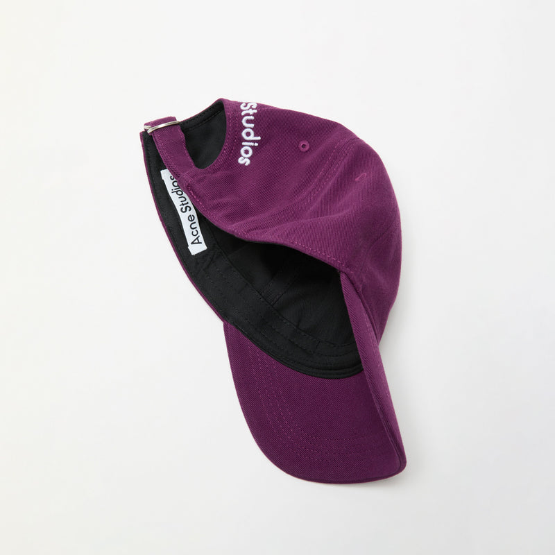 Acne Studios TWILL LOGO CAP, Berry Purple