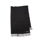 Acne Studios OVERSIZED WOOL FRINGE SCARF, Black