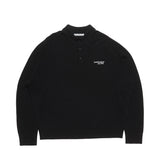 Acne Studios WOOL KNIT POLO, Black