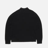 Acne Studios WOOL KNIT POLO, Black