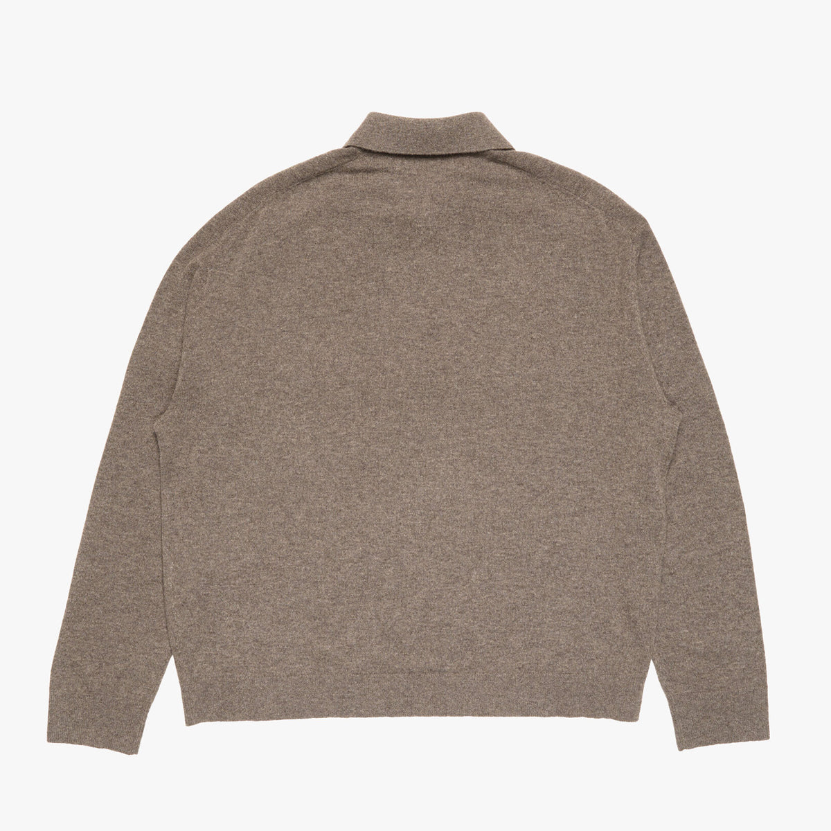 Acne Studios WOOL KNIT POLO, Brown Melange