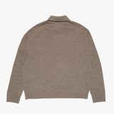 Acne Studios WOOL KNIT POLO, Brown Melange