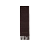 Acne Studios WOOL LOGO SCARF, Dark Brown Melange