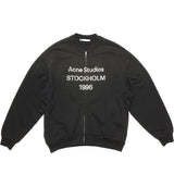 Acne Studios ZIP SWEATER LOGO, Black