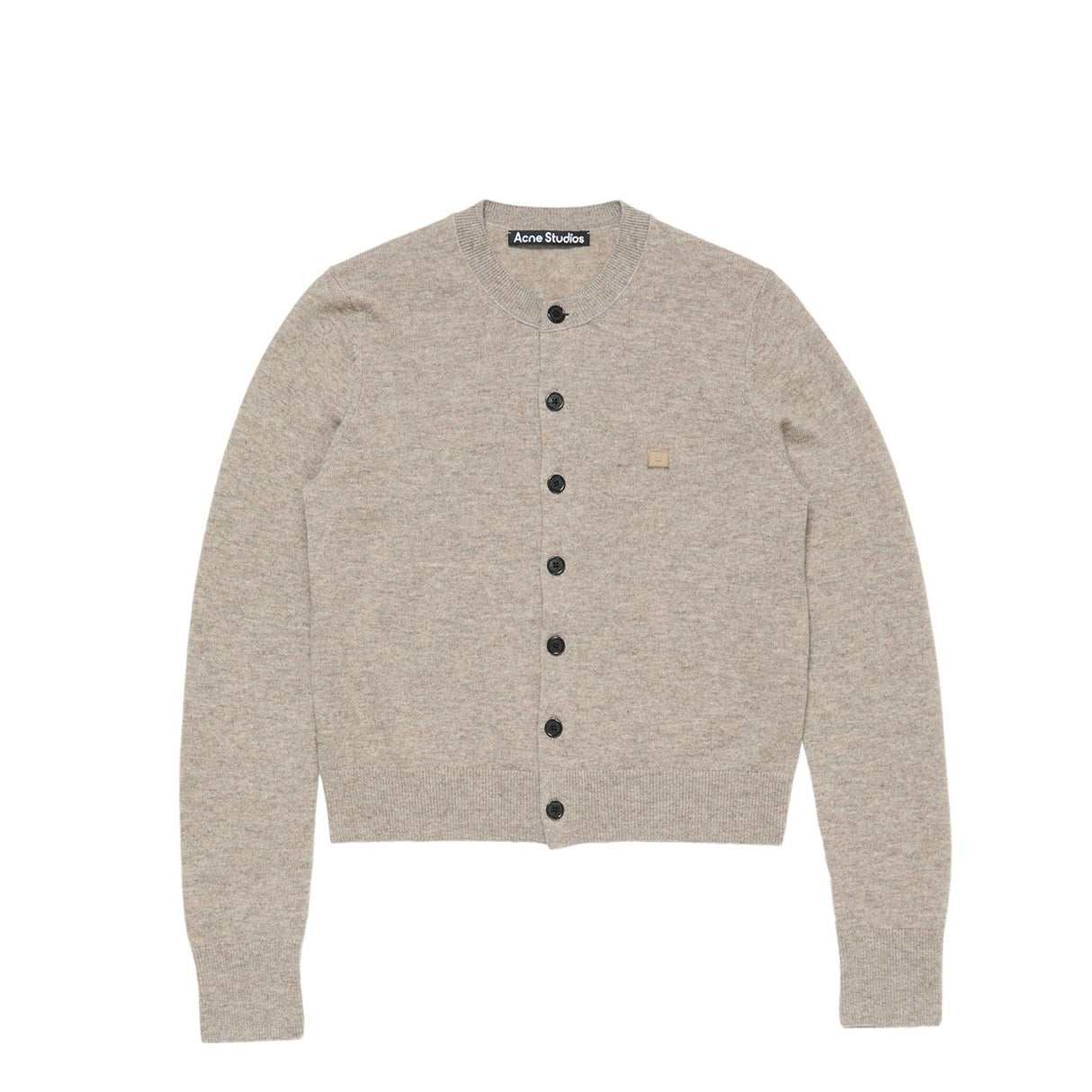 Acne Studios FITTED CARDIGAN YAK WOOL, Greige Melange