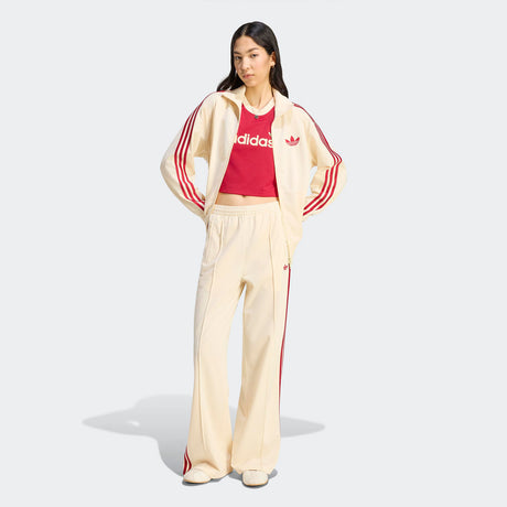 Adidas FIREBIRD LOOSE TRACK TROUSERS, Warm Vanilla/Victory Red