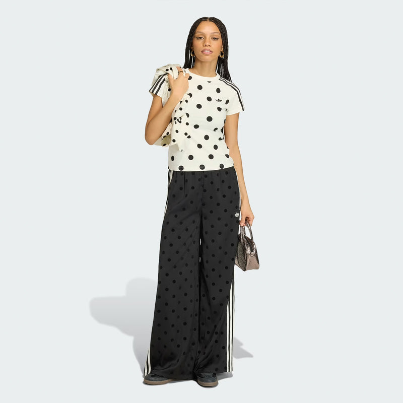 Adidas SATIN POLKA DOTS WIDE LEG PANTS, Black