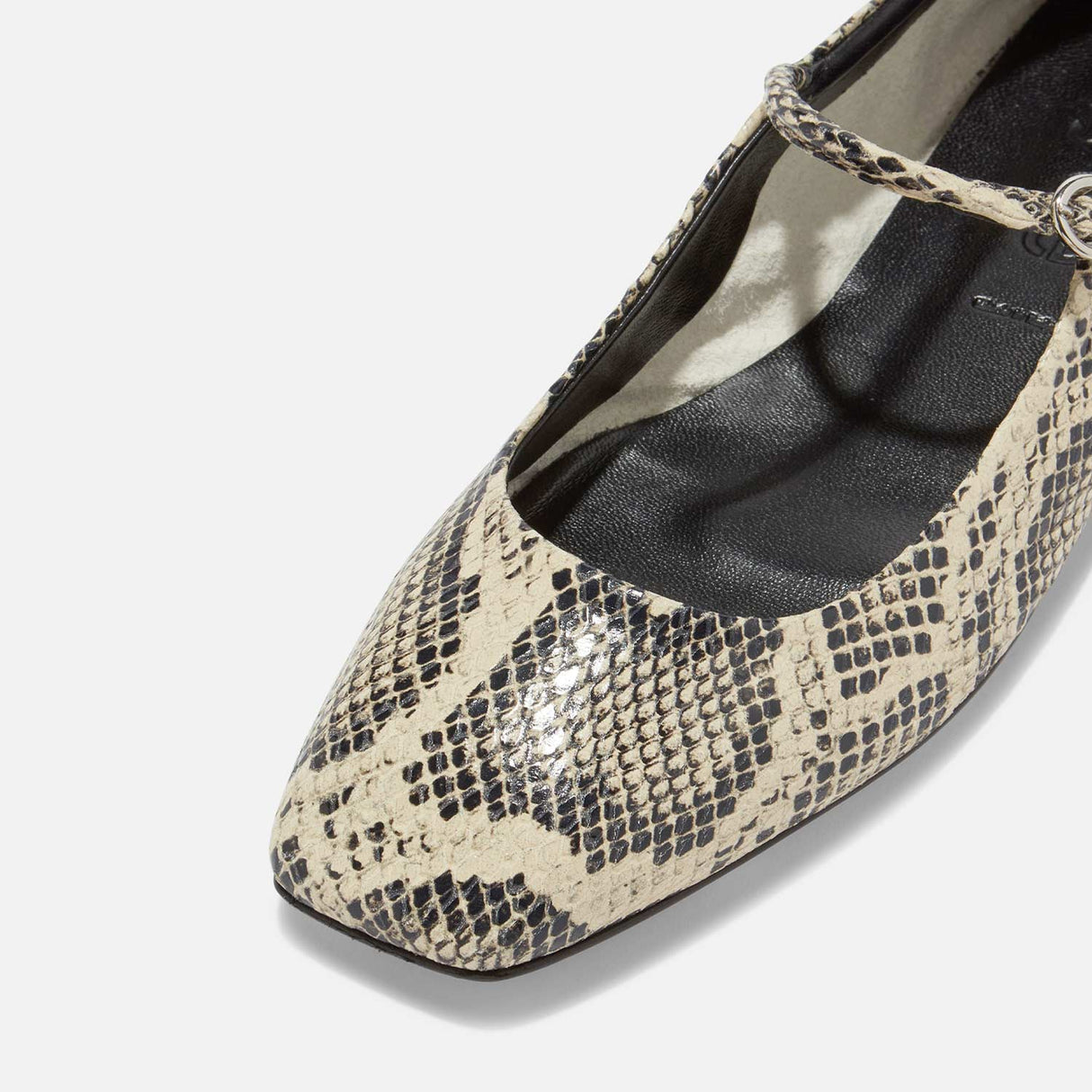 Aeyde UMA SNAKE PRINT GOAT LEATHER, Creamy