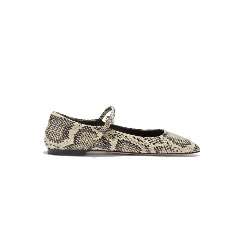 Aeyde UMA SNAKE PRINT GOAT LEATHER, Creamy