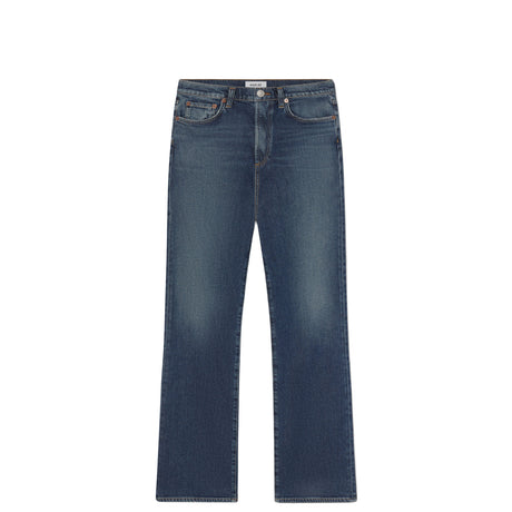 Blue jeans on a white background