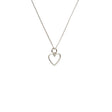 Silver necklace on a white background