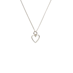 Silver necklace on a white background
