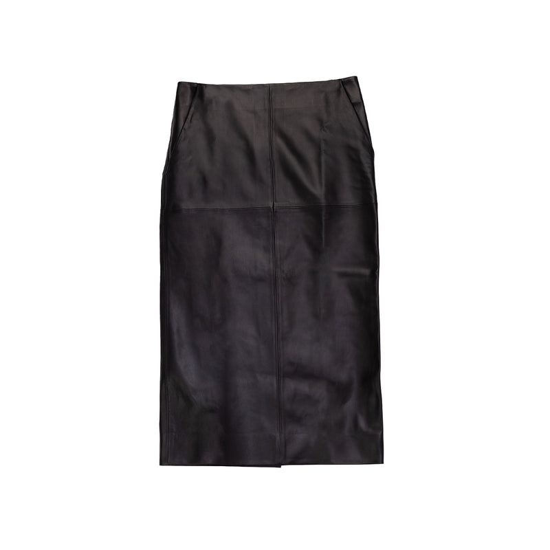 Almada Label BIRDY LEATHER SKIRT, Black