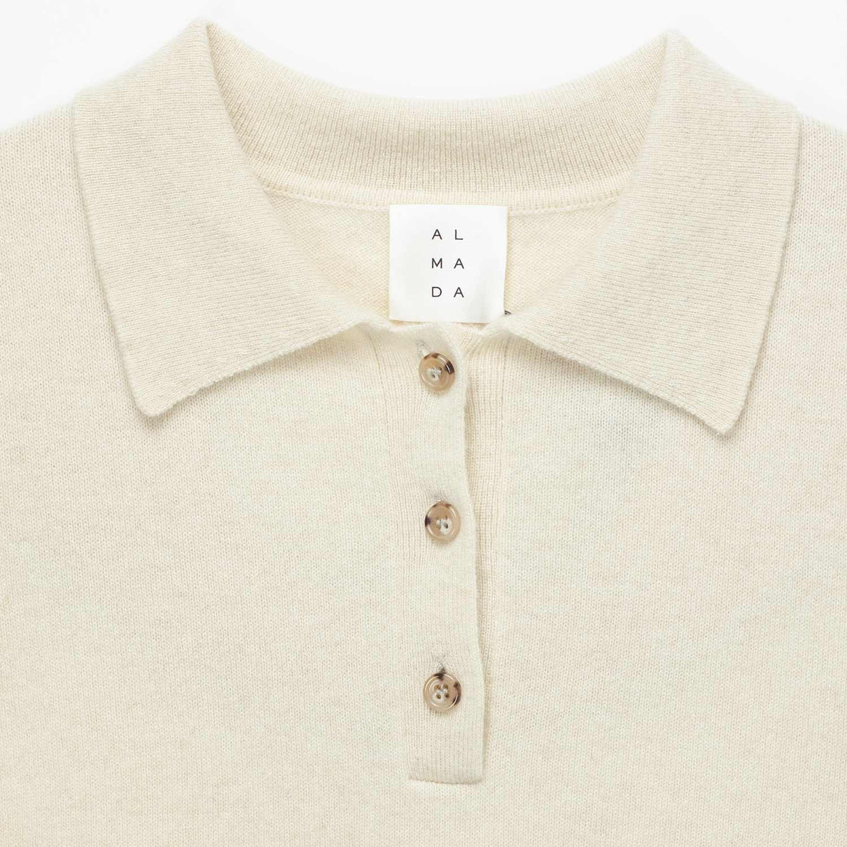 Almada Label ELLA COLLAR T-SHIRT, Vanilla