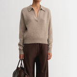 Almada Label KAIA COLLAR SWEATER, Nougat