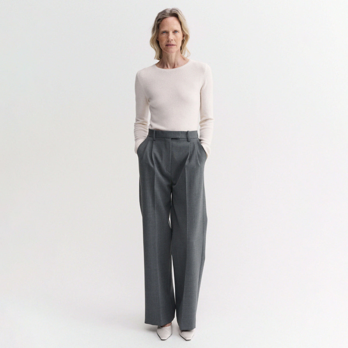 Almada Label AMEL TAILORED TROUSERS, Grey
