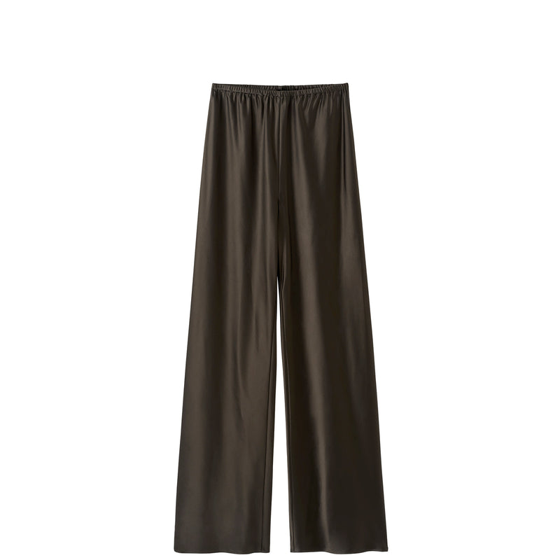 Almada Label BIAS SATIN PANTS, Chocolate