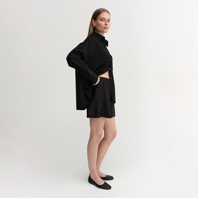 Almada Label BIM SATIN SHORTS, Black
