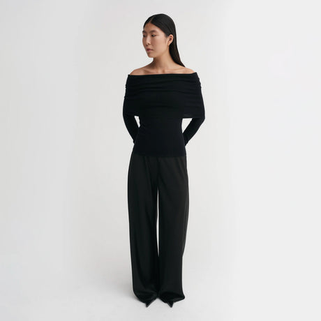 Almada Label CARA OFF SHOULDER TOP, Black
