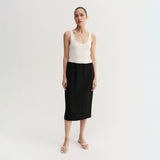Almada Label CIA SILK SKIRT, Black