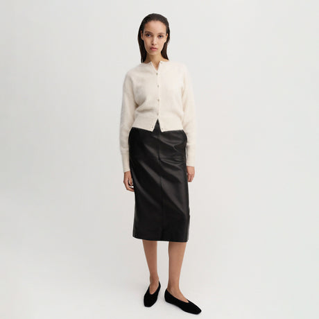 Almada Label COCO BRUSHED CARDIGAN, Vanilla