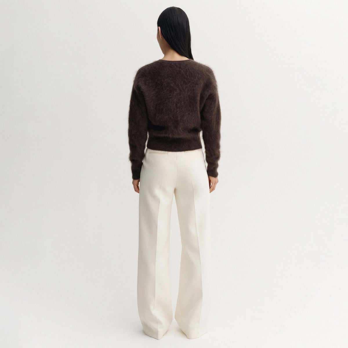 Almada Label COCO BRUSHED CARDIGAN, Chocolate