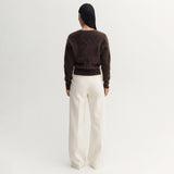 Almada Label COCO BRUSHED CARDIGAN, Chocolate