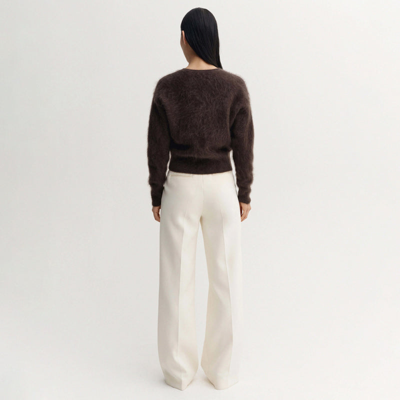Almada Label COCO BRUSHED CARDIGAN, Chocolate