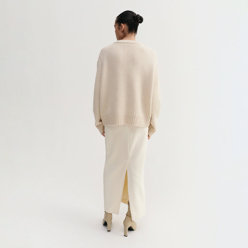 Almada Label CRU CREWNECK SWEATER, Vanilla