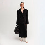 Almada Label DEJA DOUBLE-BREASTED COAT, Black