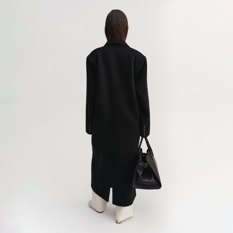 Almada Label DEJA DOUBLE-BREASTED COAT, Black