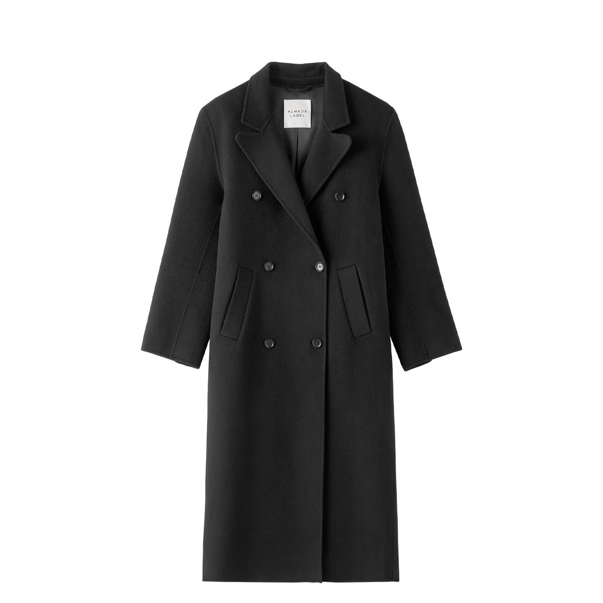 Almada Label DEJA DOUBLE-BREASTED COAT, Black