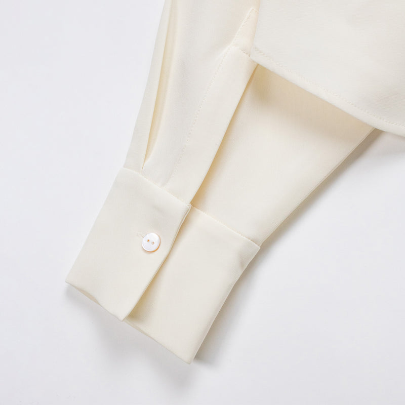 Almada Label FAWN CREPE SHIRT, Cream