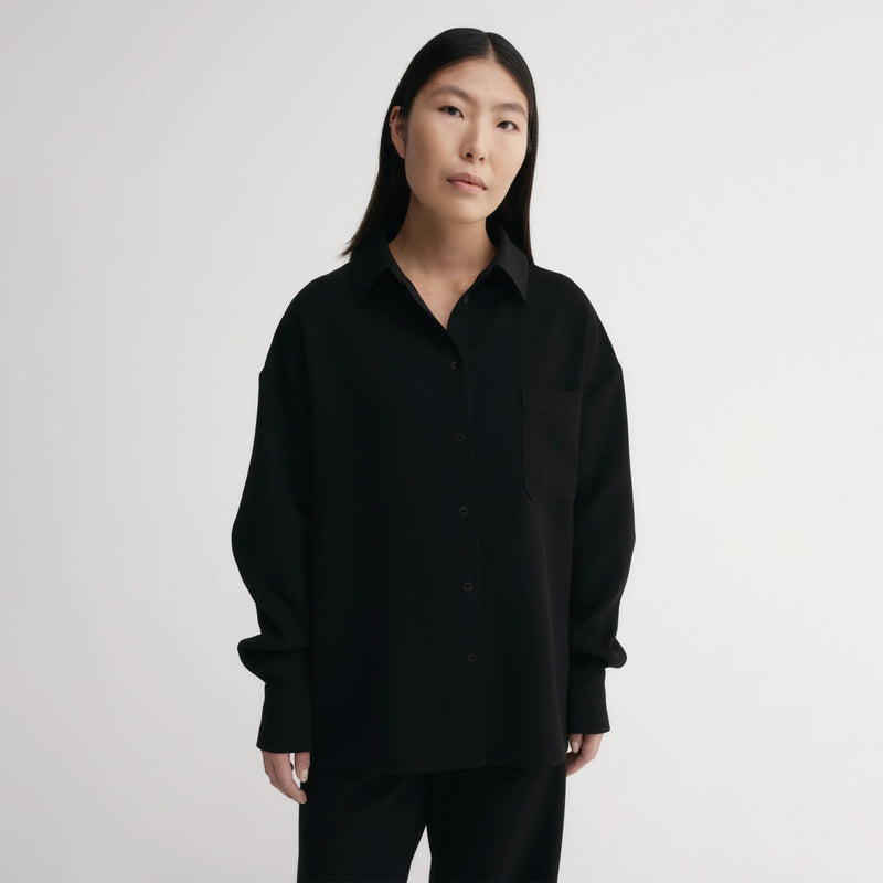 Almada Label FINN CREPE SHIRT, Black