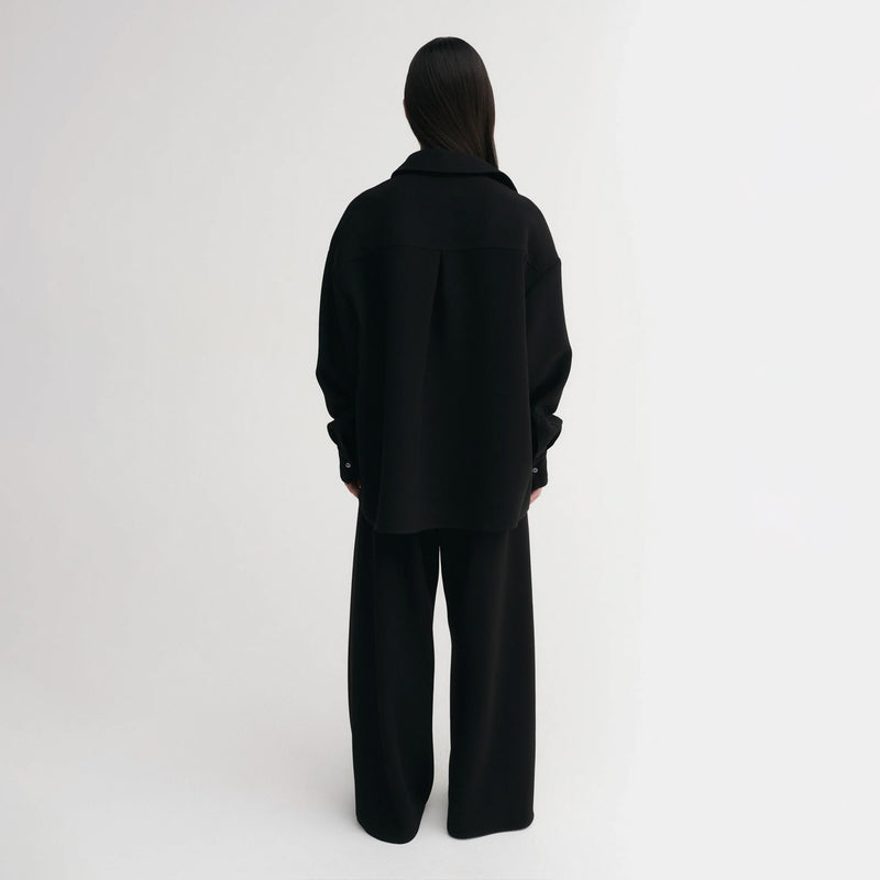 Almada Label FINN CREPE SHIRT, Black